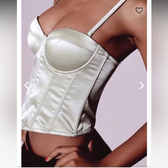 Fleur du Mal NEW NWT Sage Green Silk Hamptons Bustier Top - Picture 4 of 16